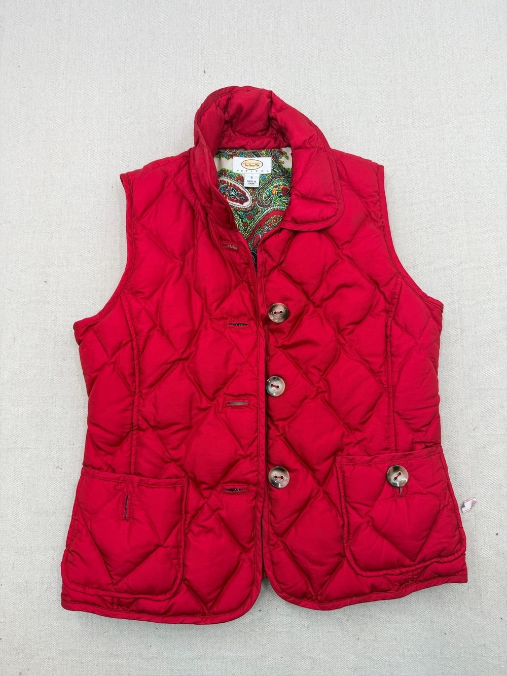 Talbots Red Quilted Women's Vest